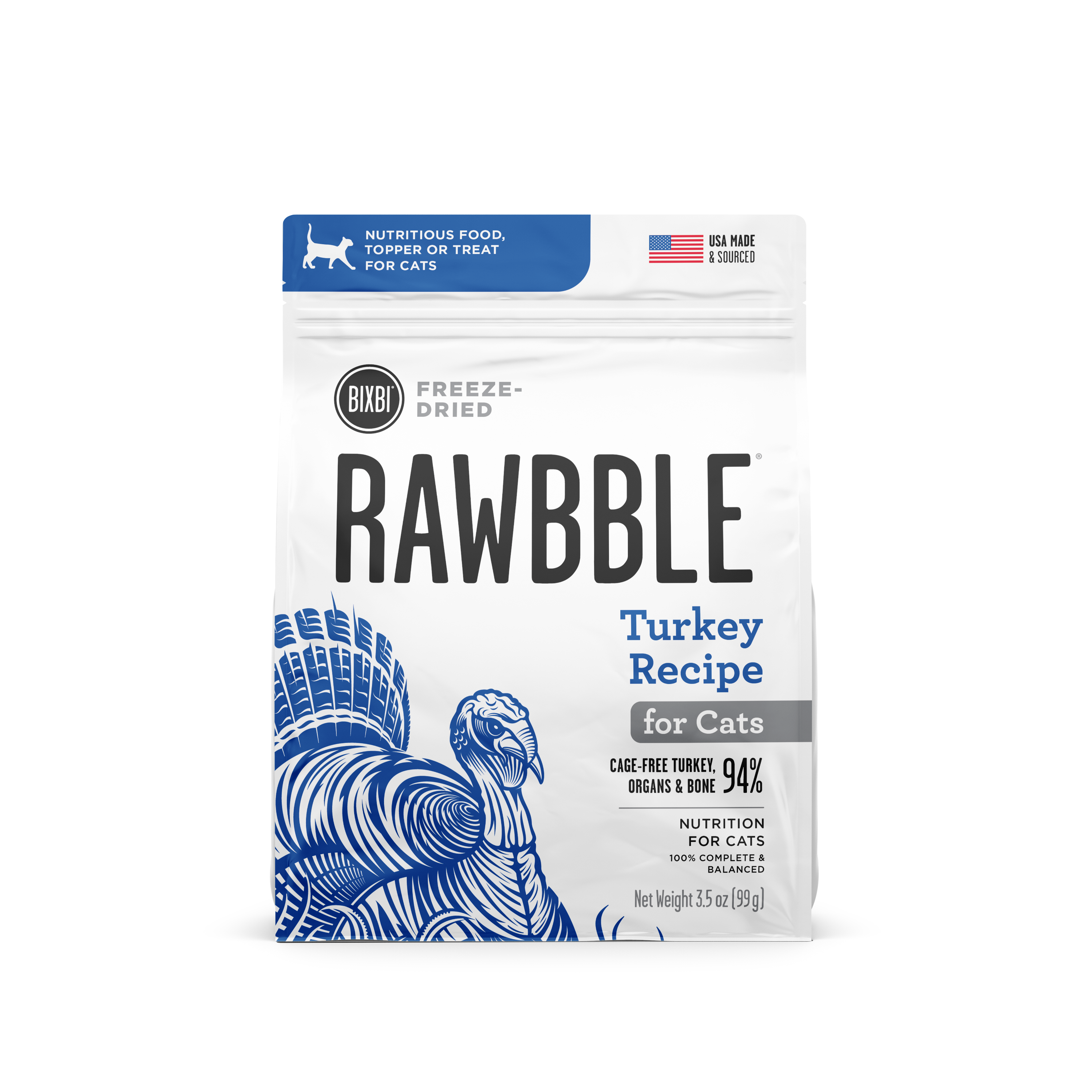 Bixbi Rawbble Digestible Health Freeze-Dried Cat Treat BIXBI